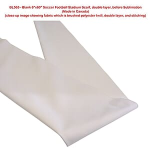 24 Hr Express Ship -Sublimated Soccer Football Stadium Scarves 6x60, Sublimated edge to edge 2 sides