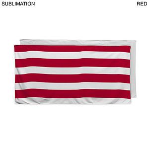 Cabana Stripe Sublimated Plush and Soft Velour Terry Beach Towel, 30x60