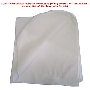 Cabana Stripe Sublimated Plush and Soft Velour Terry Beach Towel, 30x60