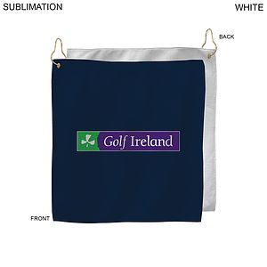 Colored Microfiber Dri-Lite Terry Golf Towel, Finished size 15x15, Nofold Grommet  Hook, Sublimated
