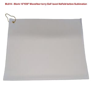 Colored Microfiber Dri-Lite Terry Golf Towel, 15x25, Nofold Grommet  Hook, Sublimated 2 sides