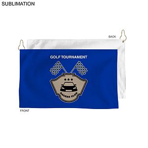 Colored Microfiber Dri-Lite Terry Golf Towel, Finished size 15x25, Nofold Grommet  Hook, Sublimated