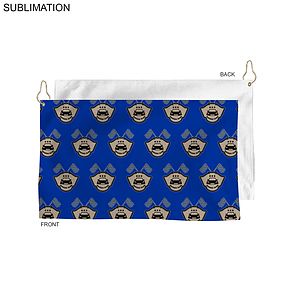 Colored Microfiber Dri-Lite Terry Golf Towel, Finished size 15x25, Nofold Grommet  Hook, Sublimated