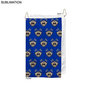 Colored Microfiber Dri-Lite Terry Golf Towel, Finished size 15x25, Nofold Grommet  Hook, Sublimated