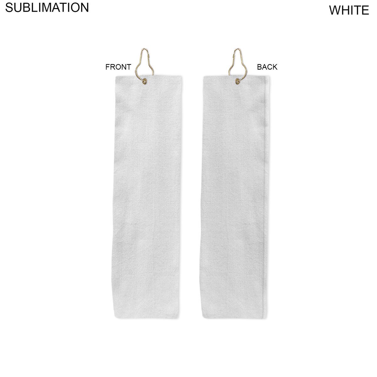 Personalized Plush Velour Terry Cotton blend Golf Towel, 5x18, Trifold Hook and Grommet, Sublimated