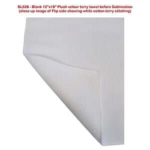 Team Towel in Plush and Soft Velour Terry Cotton Blend, 12x18, Sublimated sports towel