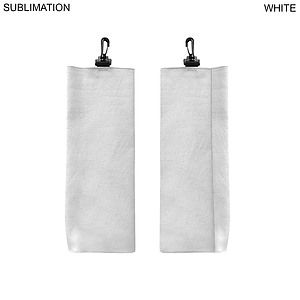 Microfiber Suede Shammy Golf Towel, Finished size 6x15, Trifold with Black Swivel Hook, Sublimated