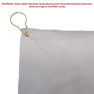 Microfiber Suede Shammy Golf Towel, Finished size 15x15, Nofold Grommet  Hook, Sublimated 2 sides