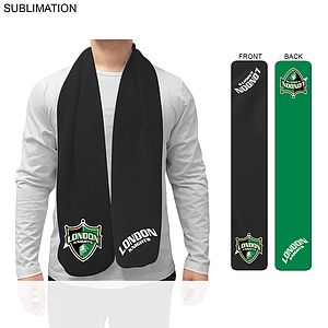 Colored Microfleece Scarf, 8x60, Ultra Soft and Smooth, Sublimated Edge to Edge BOTH sides