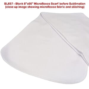 72 Hr Fast Ship -Ultra Soft and Smooth Microfleece Scarf, 8x60, Sublimated BOTH sides