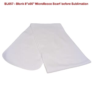 72 Hr Fast Ship -Ultra Soft and Smooth Microfleece Scarf, 8x60, Sublimated BOTH sides