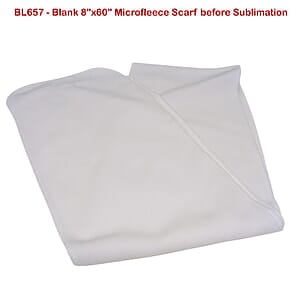 72 Hr Fast Ship -Ultra Soft and Smooth Microfleece Scarf, 8x60, Sublimated BOTH sides