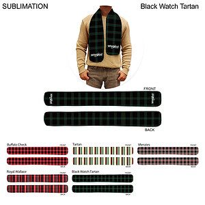 Stock Plaid Design Fashion Scarf, 6x50, Sublimated Edge to Edge 2 sides