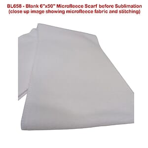 72 Hr Fast Ship - Ultra Soft and Smooth Microfleece Scarf, 6x50, Sublimated Edge to Edge 1 side