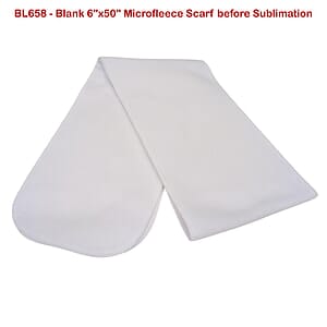 72 Hr Fast Ship - Ultra Soft and Smooth Microfleece Scarf, 6x50, Sublimated Edge to Edge 1 side