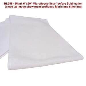 72 Hr Fast Ship - Ultra Soft and Smooth Microfleece Scarf, 6x50, Sublimated Edge to Edge 1 side