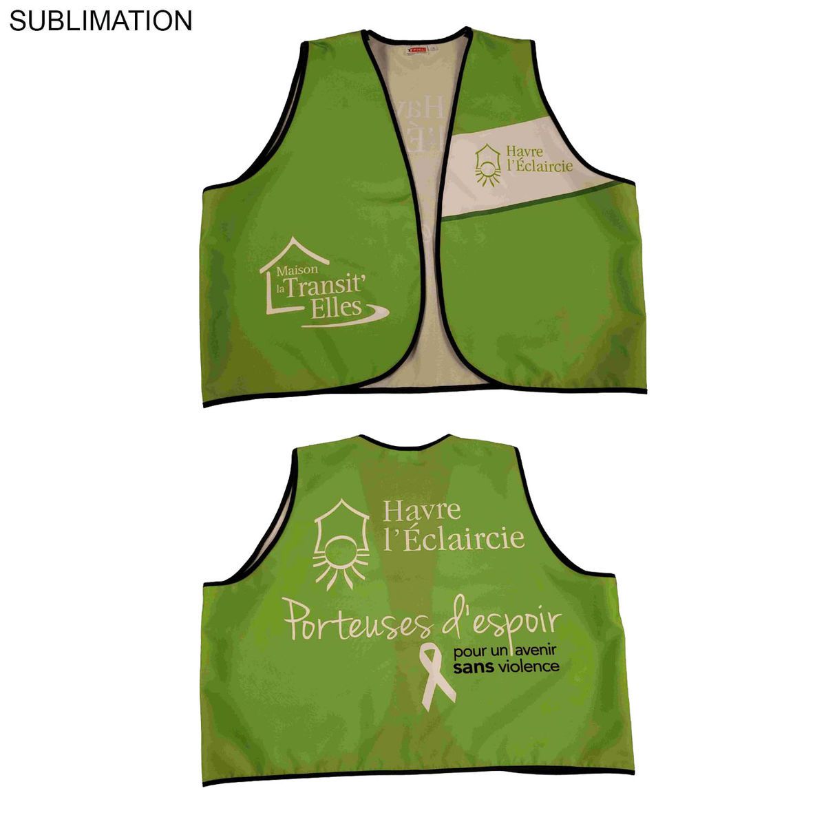 48 Hr Quick Ship - Domestic Made Poplin Vest, Fully Sublimated front and back, Uniform Vest