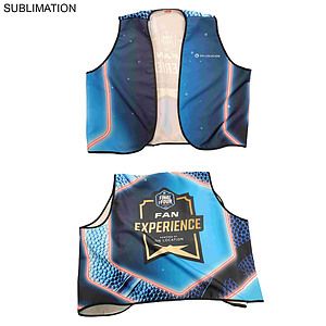 48 Hr Quick Ship - Domestic Made Poplin Vest, Fully Sublimated front and back, Uniform Vest