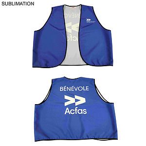 48 Hr Quick Ship - Domestic Made Poplin Vest, Fully Sublimated front and back, Uniform Vest