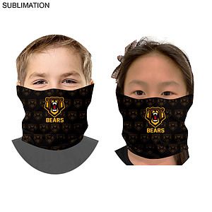 Individually Polybagged Tubular YOUTH Neck Gaiter Facemasks