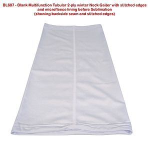 Team Neck Gaiter, Sublimated Tubular 2-ply Neck Gaiter, Moisture wicking, 4way stretch, Hemmed