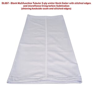 Team Neck Gaiter, Sublimated Tubular 2-ply Neck Gaiter, Moisture wicking, 4way stretch, Hemmed