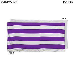 Cabana Stripe Sublimated, Heavier Weight, Plush Velour Terry Cotton Blend Beach Towel, 30x60
