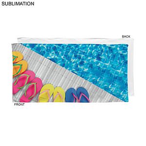 24 Hr Express Ship - Stock Design Sublimated, Heavier Weight, Plush Velour Terry Beach Towel, 30x60
