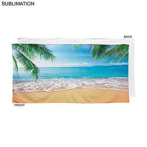 24 Hr Express Ship - Stock Design Sublimated, Heavier Weight, Plush Velour Terry Beach Towel, 30x60