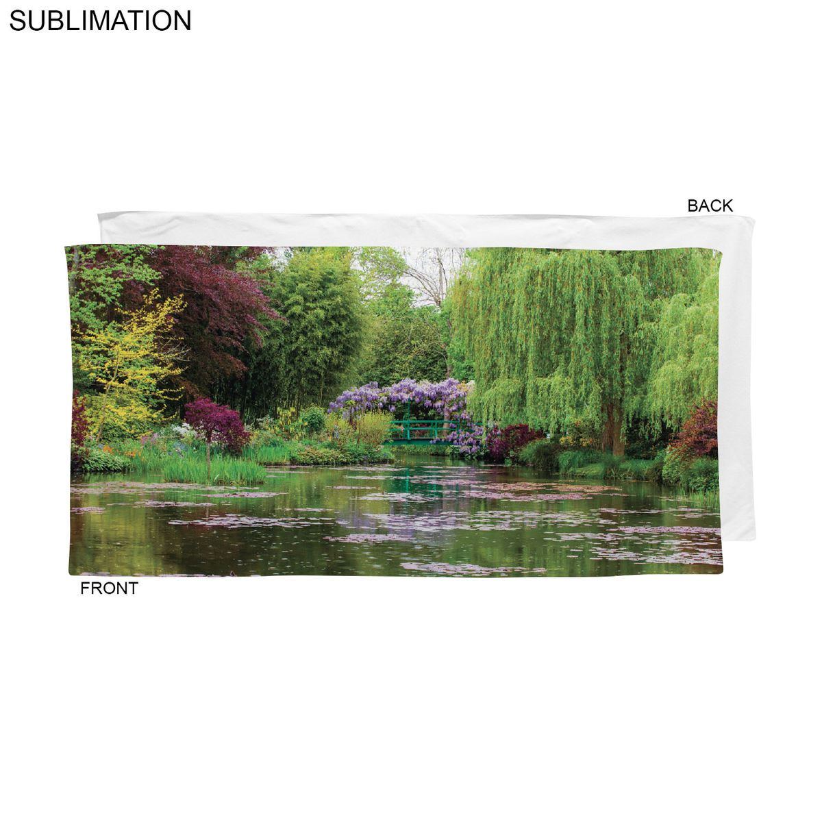 Stock Design Sublimated, Heavier Weight, Plush Velour Terry Cotton Blend Beach Towel, 30x60