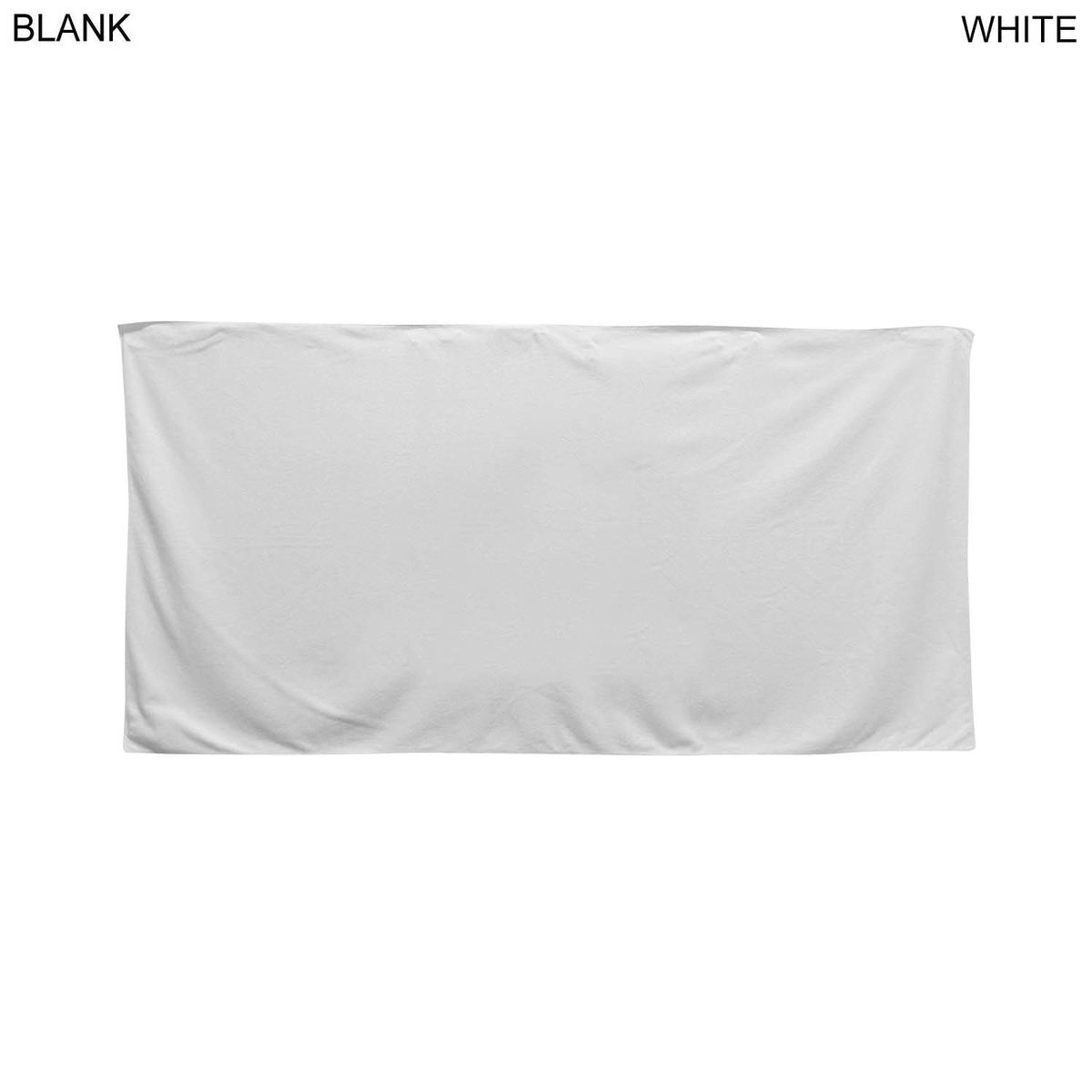 24 Hr Express Ship - Heaviest weight, Plush Velour Terry White Beach Towel, 30x60, Sublimated