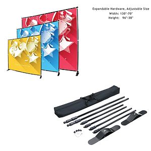 10' Expanding Exhibitor Display Hardware, Stand and Bag, Aluminum Base, Graphics are not included