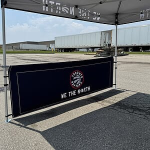 48 Hr Quick Ship - Half Side Wall for 10x10 Tent Kit, Sublimated, Single Sided Print