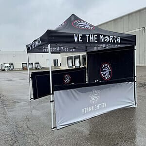 48 Hr Quick Ship - Half Side Wall for 10x10 Tent Kit, Sublimated, Single Sided Print