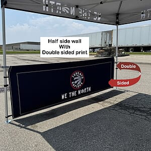 48 Hr Quick Ship - Half Side Wall for 10x10 Tent Kit, Sublimated, Double Sided Print