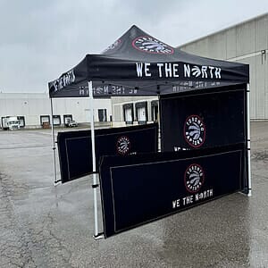 48 Hr Quick Ship - Half Side Wall for 10x10 Tent Kit, Sublimated, Double Sided Print
