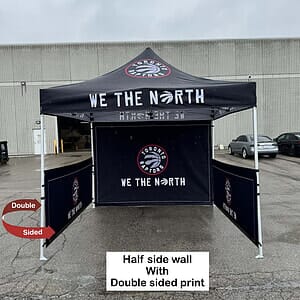 48 Hr Quick Ship - Half Side Wall for 10x10 Tent Kit, Sublimated, Double Sided Print