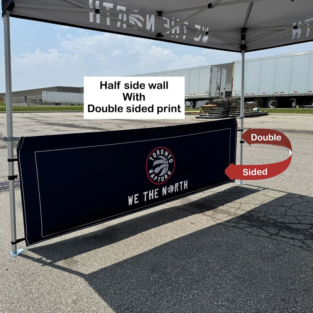 72 Hr Fast Ship - Half Side Wall for 10x10 Tent Kit, Sublimated, Double Sided Print