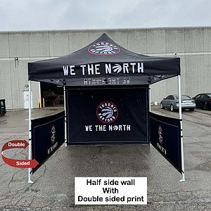 72 Hr Fast Ship - Half Side Wall for 10x10 Tent Kit, Sublimated, Double Sided Print