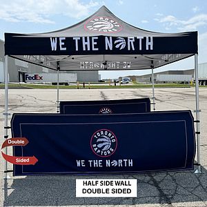 72 Hr Fast Ship - Half Side Wall for 10x10 Tent Kit, Sublimated, Double Sided Print