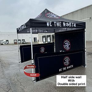72 Hr Fast Ship - Half Side Wall for 10x10 Tent Kit, Sublimated, Double Sided Print