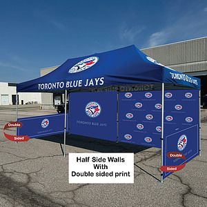 48 Hr Quick Ship - Half Side Wall for 10x20 Tent Kit, Sublimated, Double Sided Print