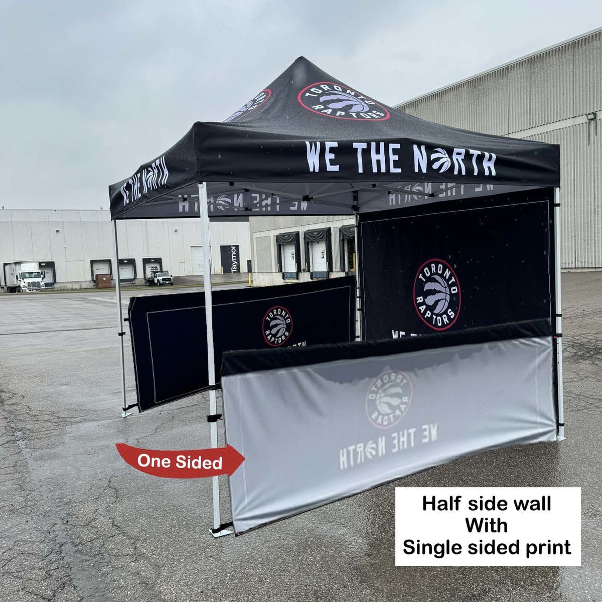 72 Hr Fast Ship - Half Side Wall for 10x10 Tent Kit, Sublimated, Single Sided Print