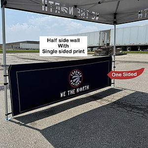 72 Hr Fast Ship - Half Side Wall for 10x10 Tent Kit, Sublimated, Single Sided Print