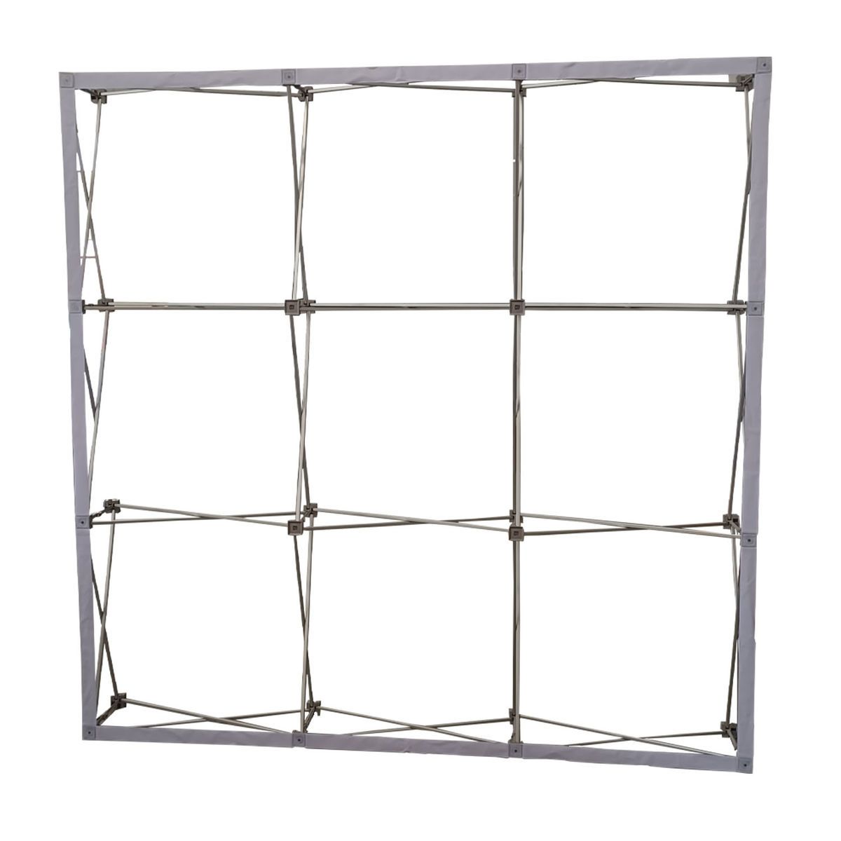7.5' Wide Straight Wall Popup Display Hardware Only, Frame and Case. Graphics are not included.