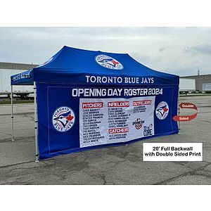 Full 20' Back Wall for 10x20 Tent Kit, Sublimated, Double Sided Print