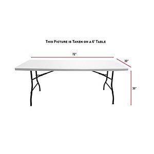 Sublimated Stretch Curved Fit Table Throw for 6ft table, 4 sided, Closed Back