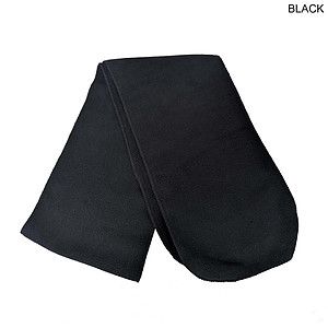 Black Scarf, Size 8x60, Ultra Soft and Smooth Microfleece Fabric, Blank Only