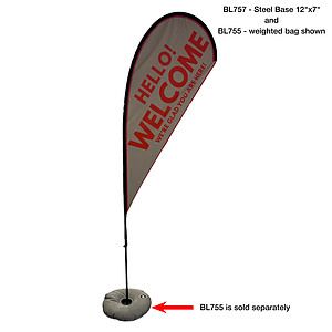 Steel Base, 12x7, for Advertising Flags