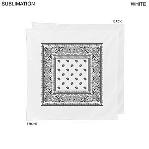 Paisley Bandana, 22x22, Sublimated Edge to Edge 1 side